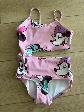 Pink Minnie Mouse one Piece Swim Set